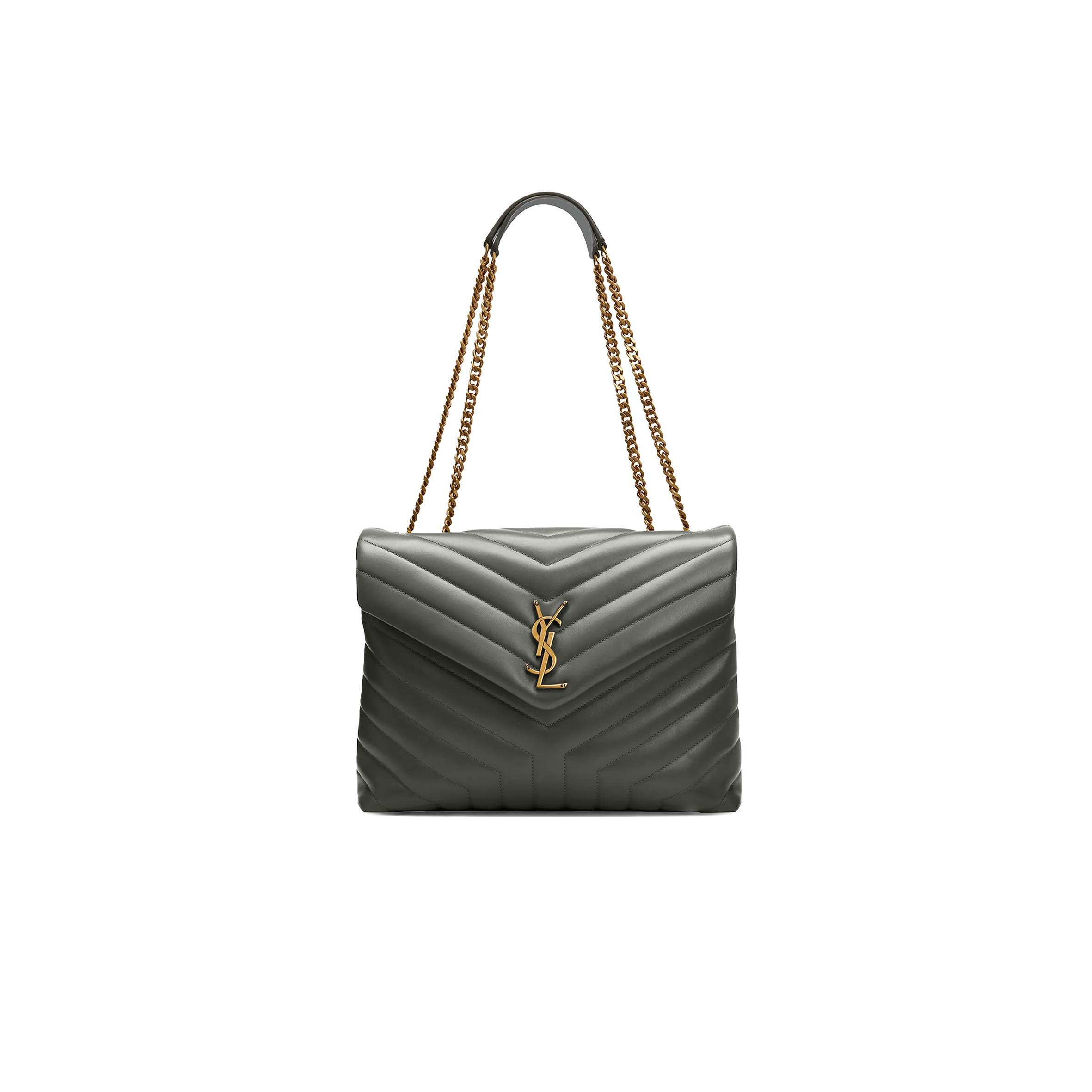 YSL LOULOU MEDIUM CHAIN BAG IN QUILTED LEATHER 37050302 (32*22*12cm)